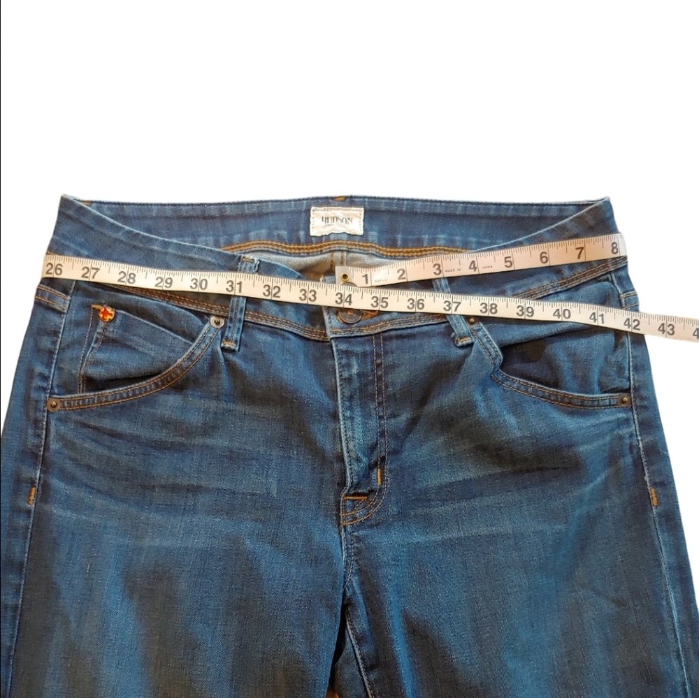 Hudson Flap Pocket Bootleg Blue Jeans Mid Wash Denim Women's size 30 - Picture 6 of 17